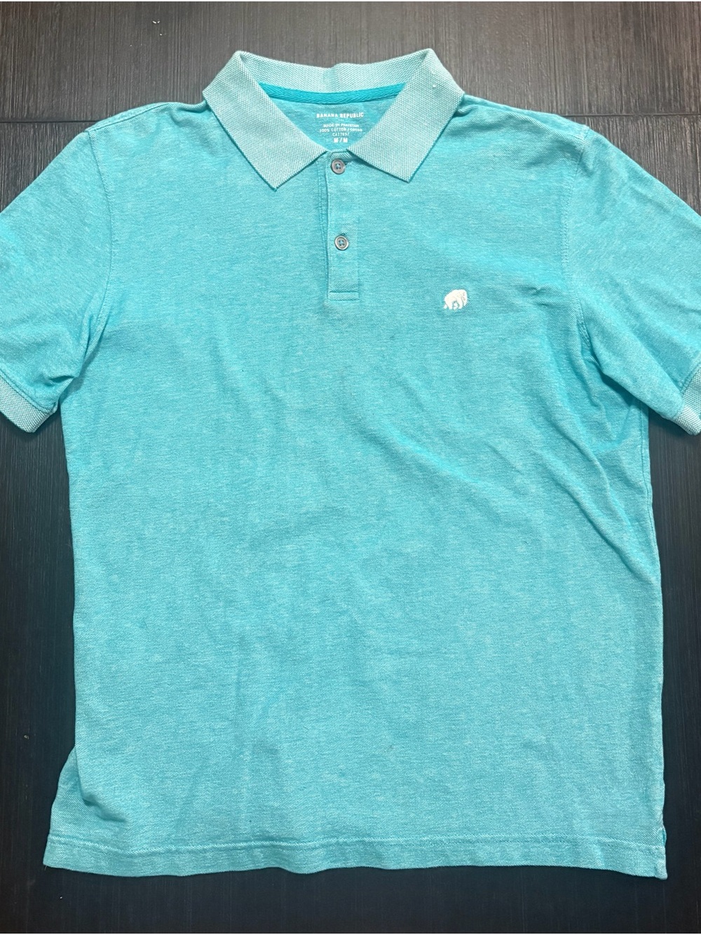 Banana Republic Men's Teal Polo with Embroidered Logo
